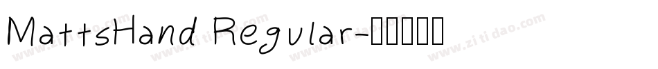 MattsHand Regular字体转换